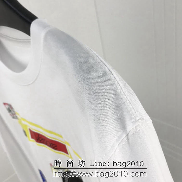 VERSACE範思哲 19ss早春新款 純棉短袖 最新多logo印花圖案 高版本情侶款 ydi2164